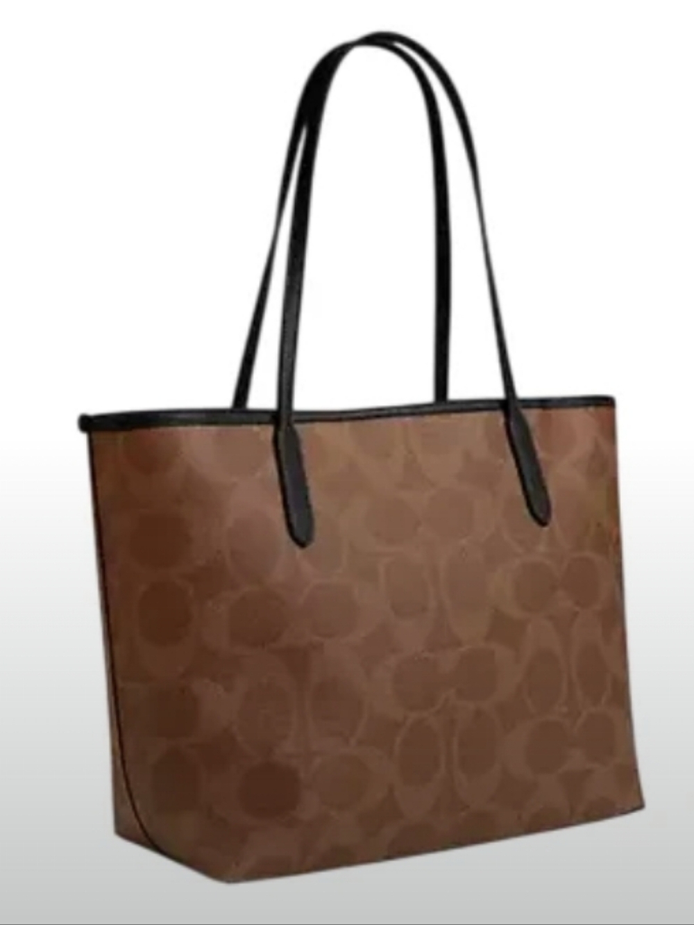 Coach-City Tote Bag Signature Canvas  Pumpkin Print 🎃 - Picture 4 of 9